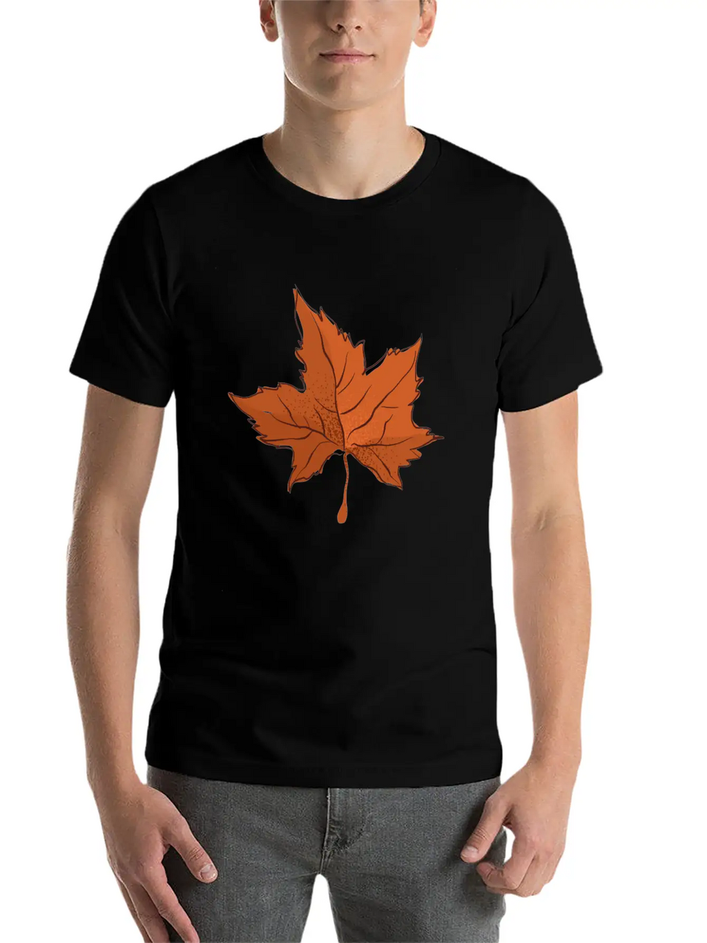 Autumn Maple Leaf Essential Cotton Tee For Daily Outfits – Unisex Style