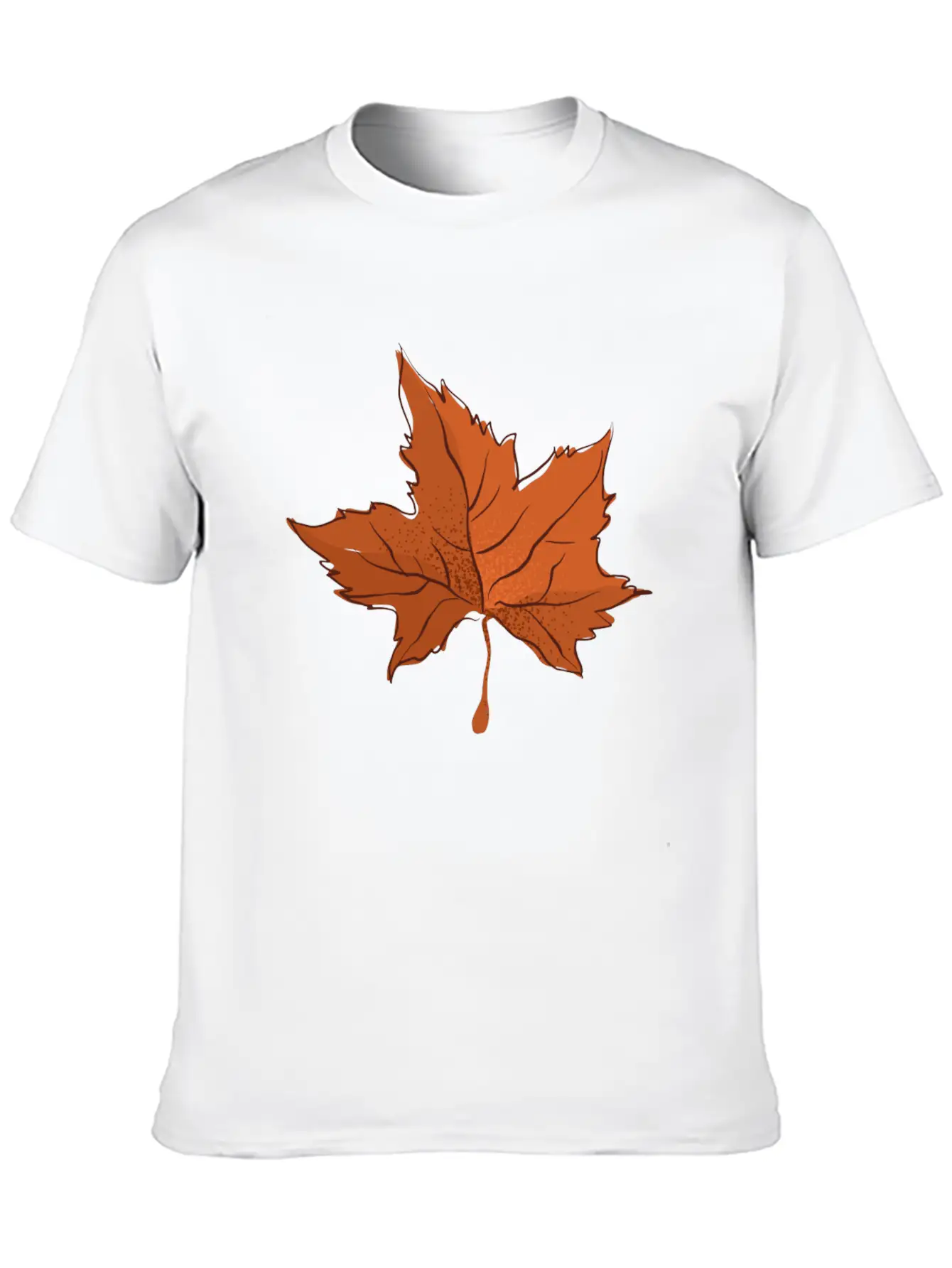 Autumn Maple Leaf Essential Cotton Tee For Daily Outfits – Unisex Style