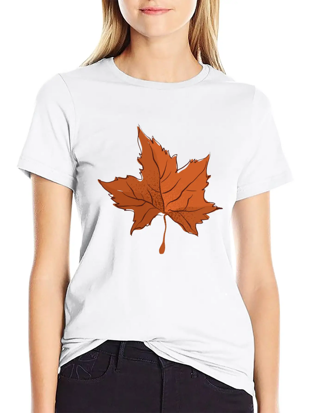 Autumn Maple Leaf Essential Cotton Tee For Daily Outfits – Unisex Style