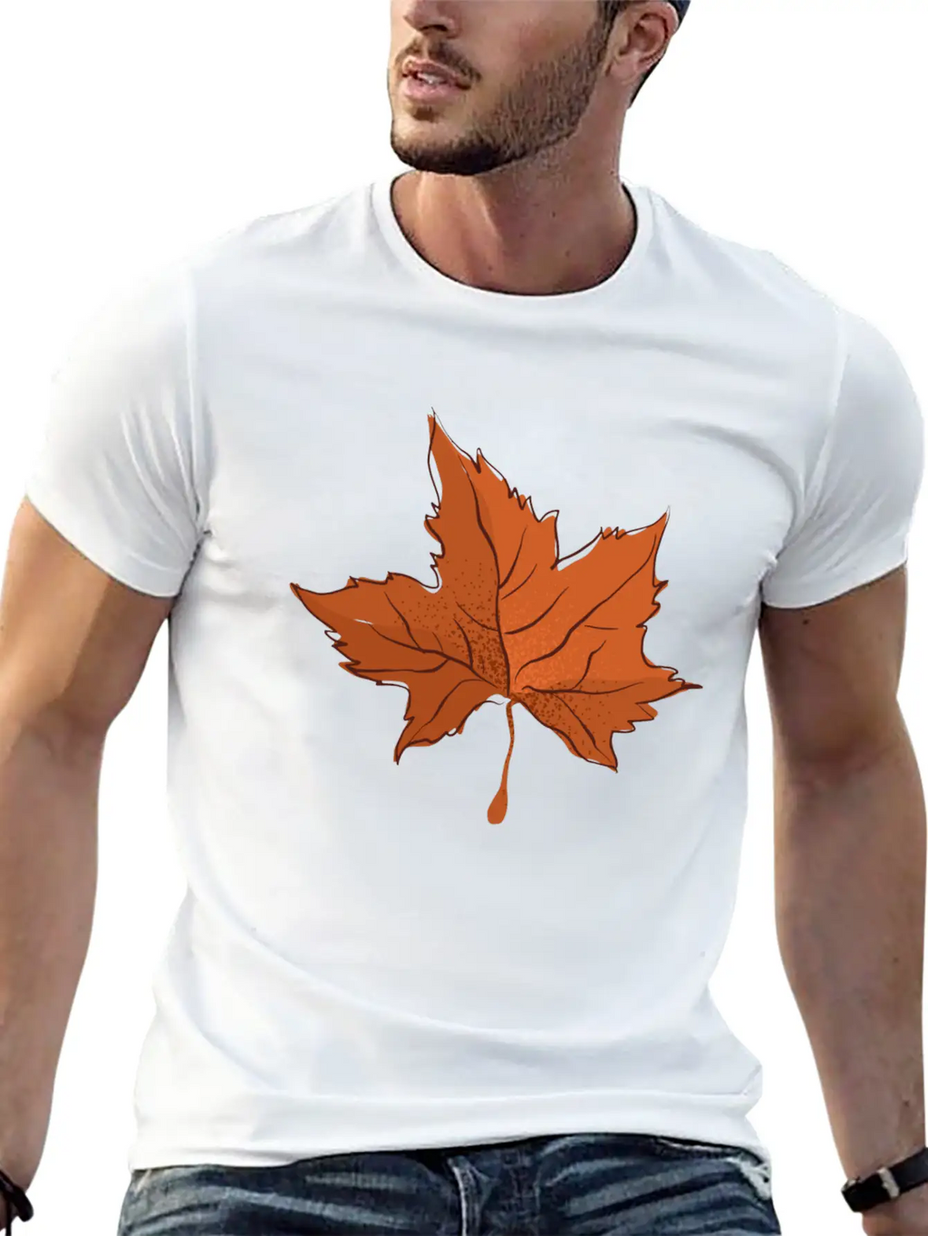 Autumn Maple Leaf Essential Cotton Tee For Daily Outfits – Unisex Style