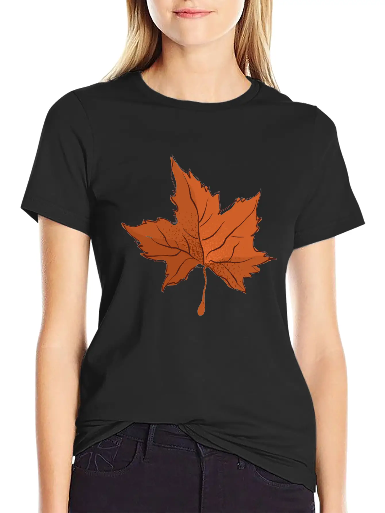 Autumn Maple Leaf Essential Cotton Tee For Daily Outfits – Unisex Style