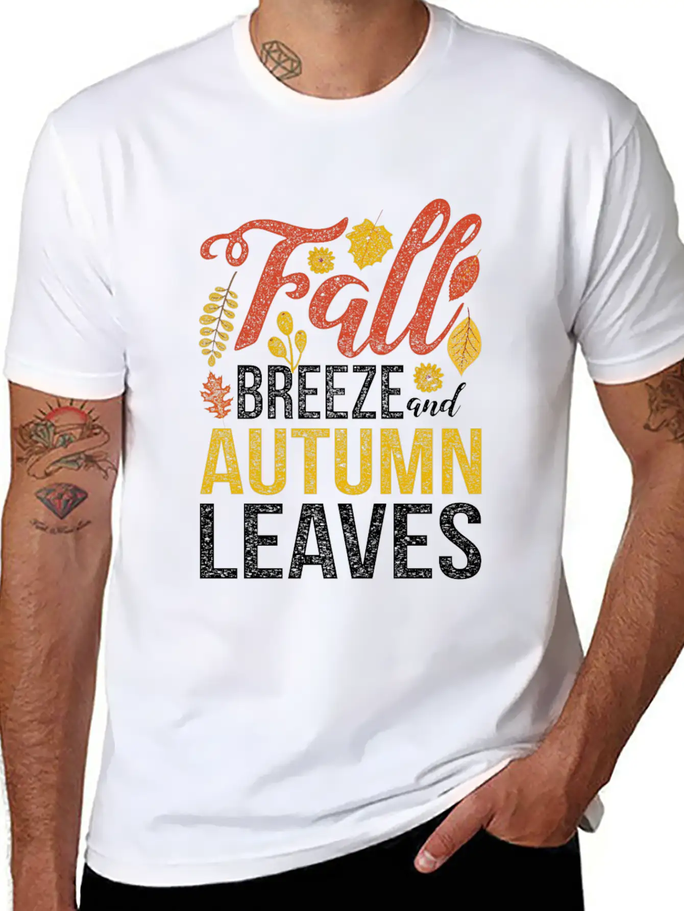 Autumn October November September Leaves Gift Fall Breathable Soft Cotton T-Shirt – Timeless Casual Look