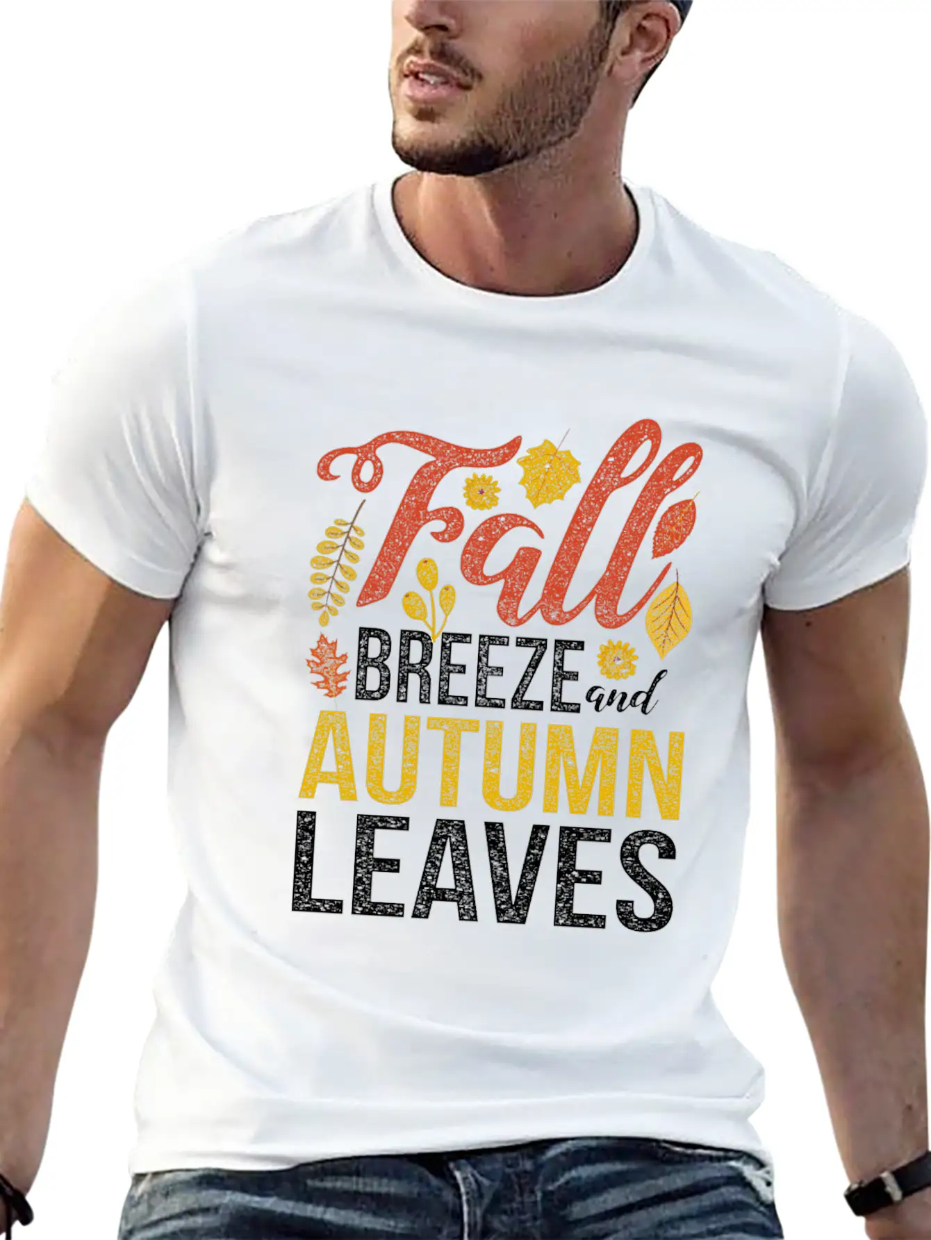 Autumn October November September Leaves Gift Fall Breathable Soft Cotton T-Shirt – Timeless Casual Look