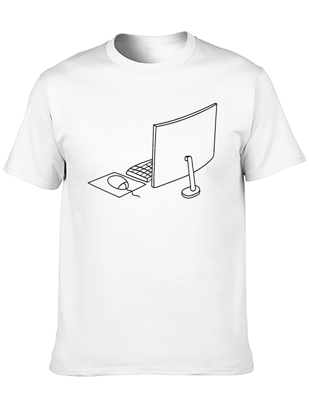 Minimalist Computer Setup Graphic Tee