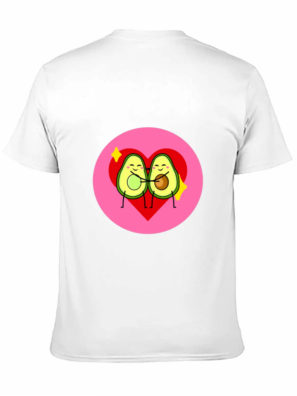 Avocado Best Friends Heart Valentines Gift Idea Casual Graphic T-Shirt – Simple And Comfortable Daily Wear