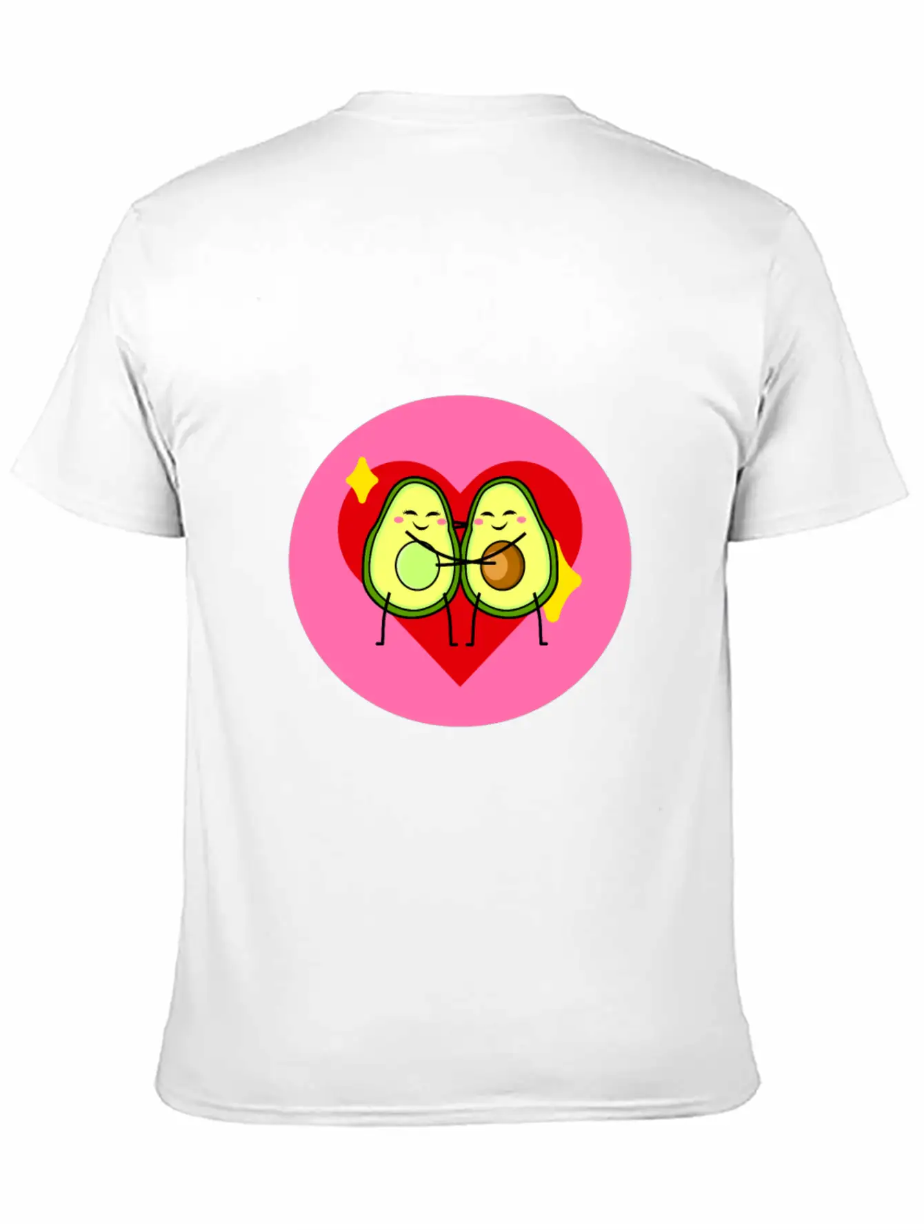 Avocado Best Friends Heart Valentines Gift Idea Casual Graphic T-Shirt – Simple And Comfortable Daily Wear