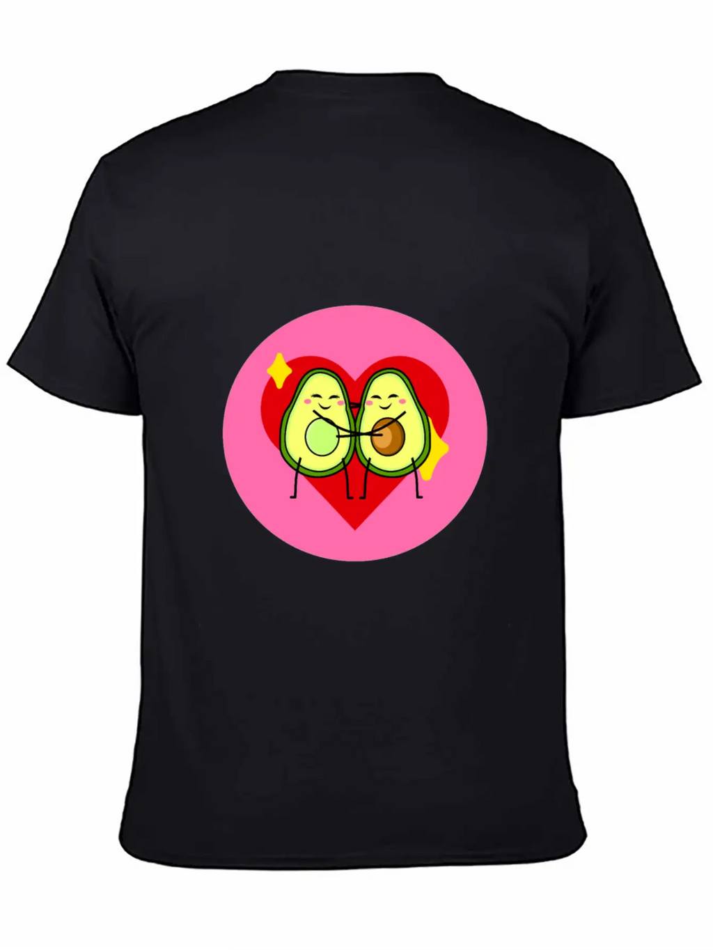 Avocado Best Friends Heart Valentines Gift Idea Casual Graphic T-Shirt – Simple And Comfortable Daily Wear