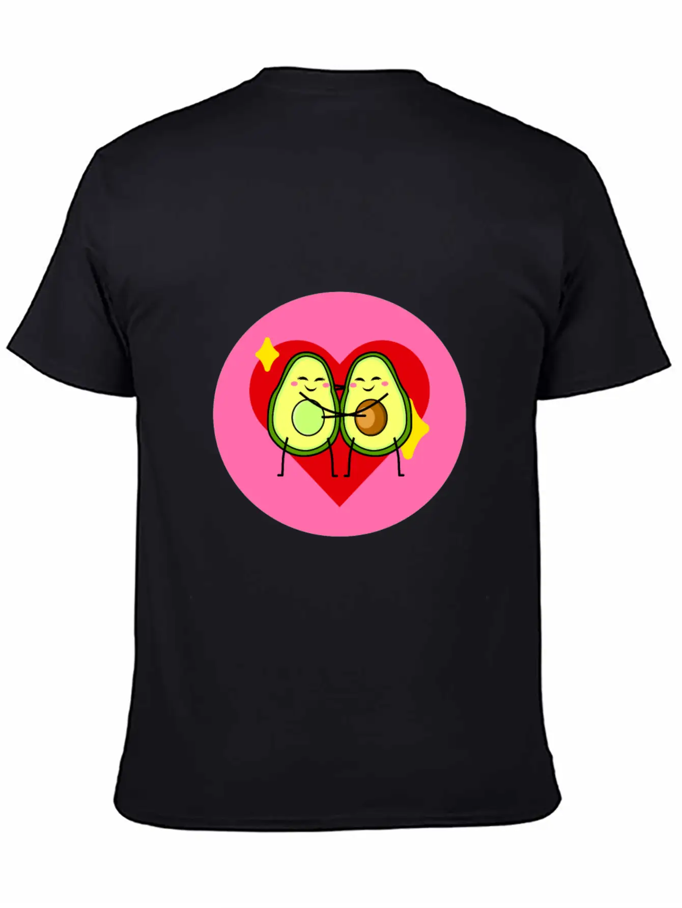 Avocado Best Friends Heart Valentines Gift Idea Casual Graphic T-Shirt – Simple And Comfortable Daily Wear