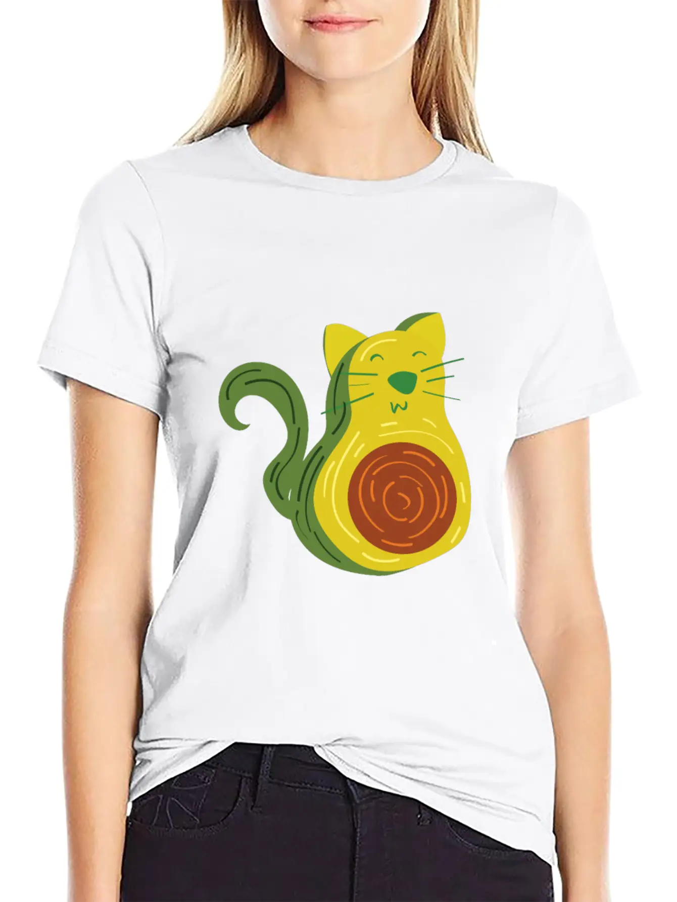 AvoCAT. A Gift Item For Cats & Avocado Lovers. Unisex Casual T-Shirt – Clean Design For Daily Comfort
