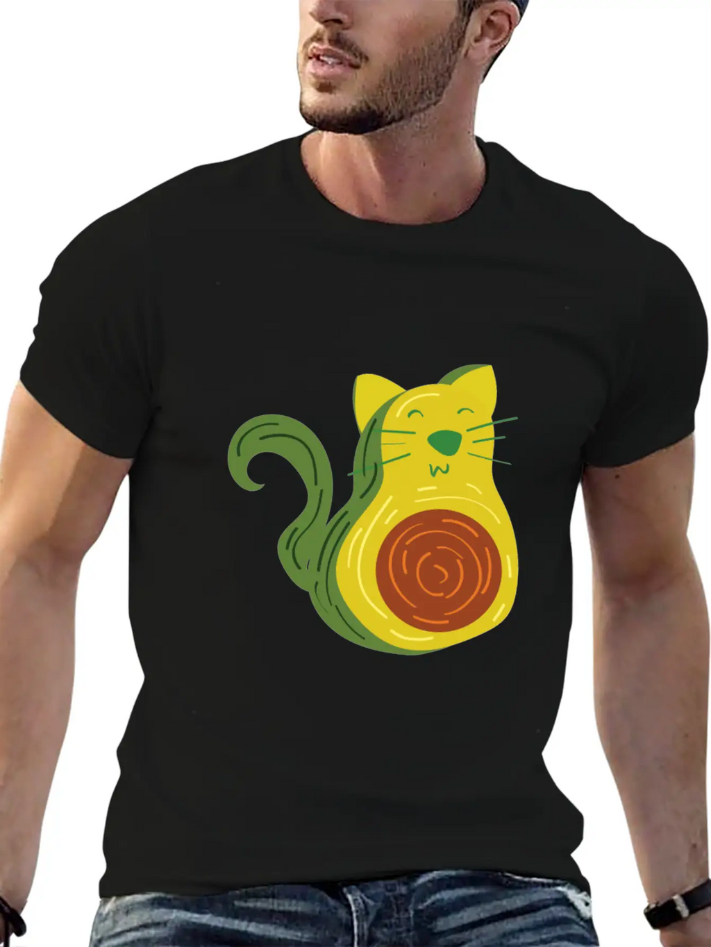 AvoCAT. A Gift Item For Cats & Avocado Lovers. Unisex Casual T-Shirt – Clean Design For Daily Comfort