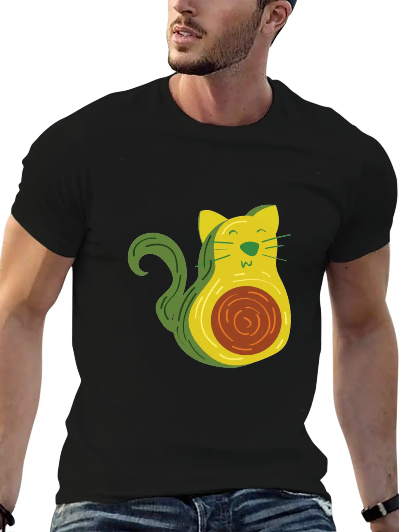 AvoCAT. A Gift Item For Cats & Avocado Lovers. Unisex Casual T-Shirt – Clean Design For Daily Comfort