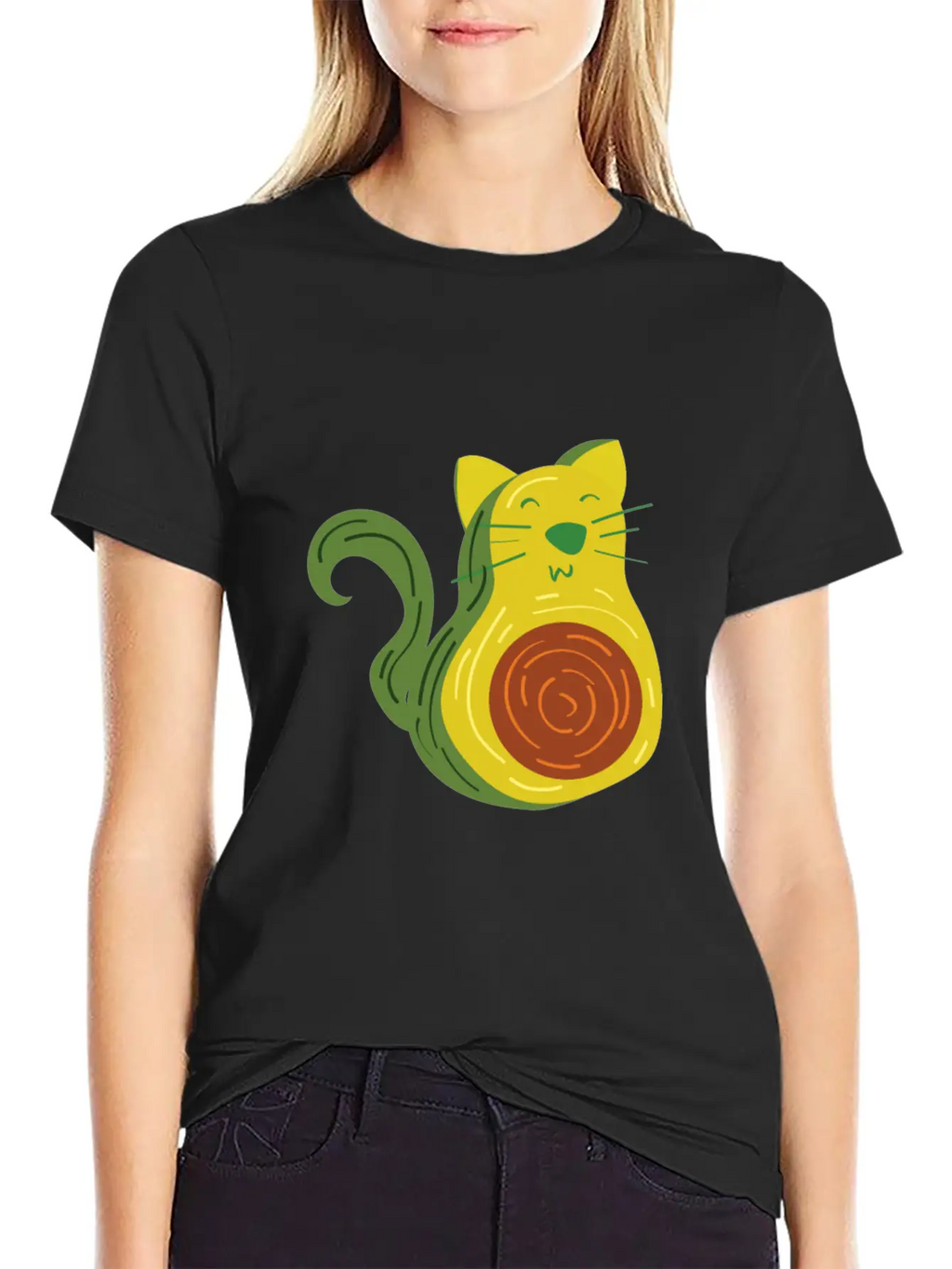 AvoCAT. A Gift Item For Cats & Avocado Lovers. Unisex Casual T-Shirt – Clean Design For Daily Comfort