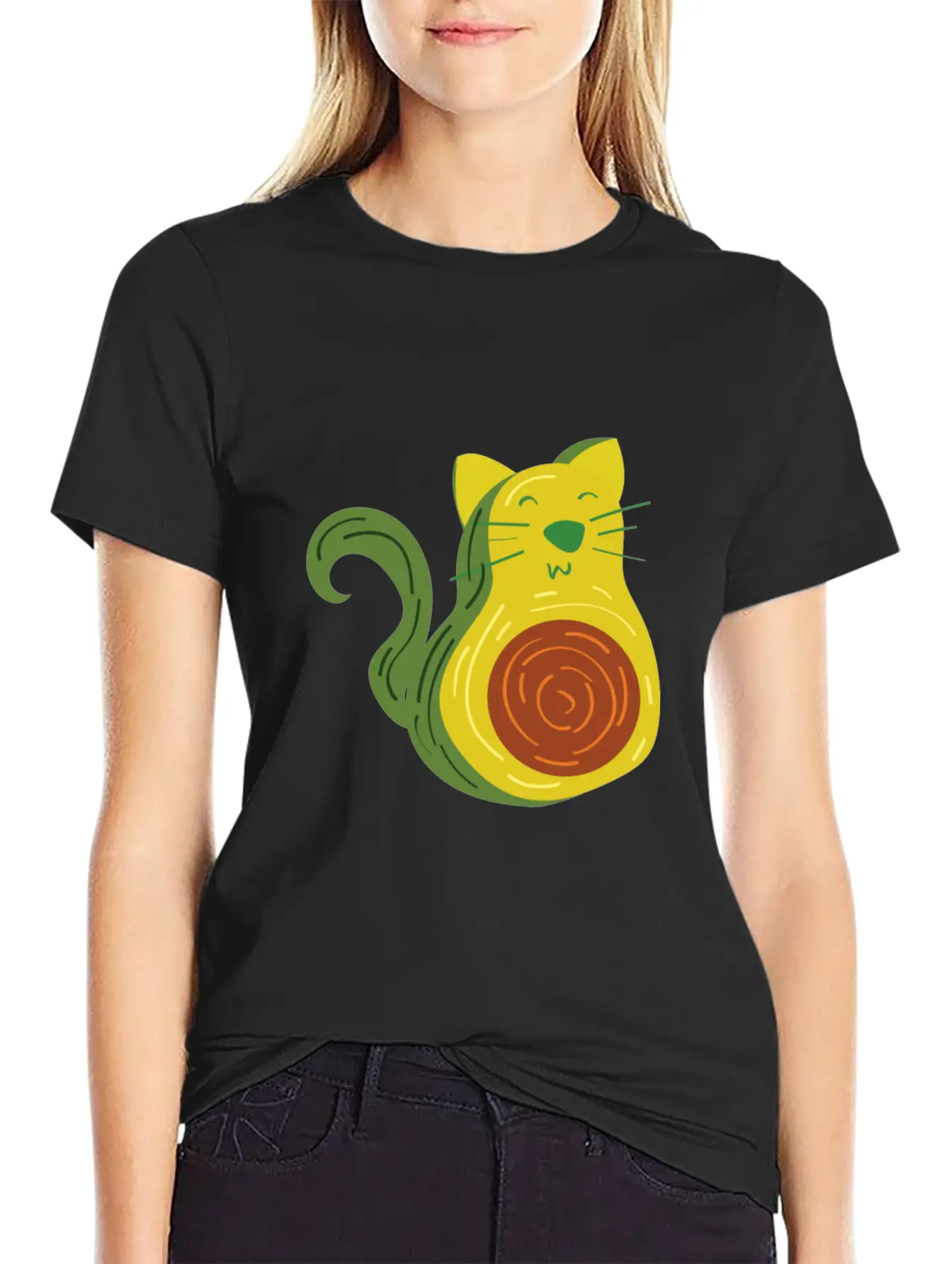 AvoCAT. A Gift Item For Cats & Avocado Lovers. Unisex Casual T-Shirt – Clean Design For Daily Comfort