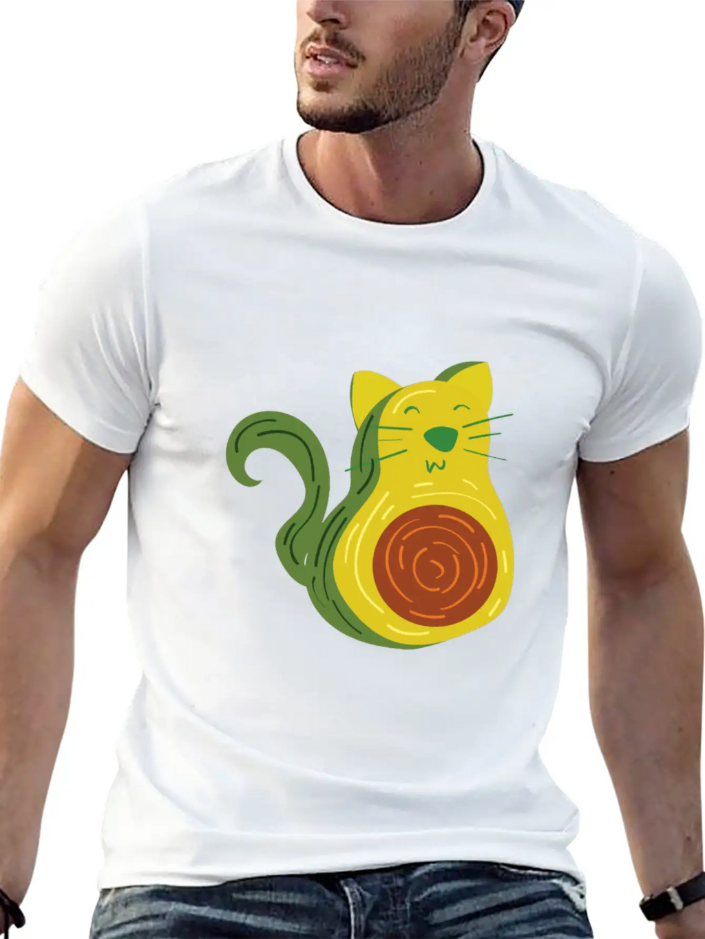 AvoCAT. A Gift Item For Cats & Avocado Lovers. Unisex Casual T-Shirt – Clean Design For Daily Comfort
