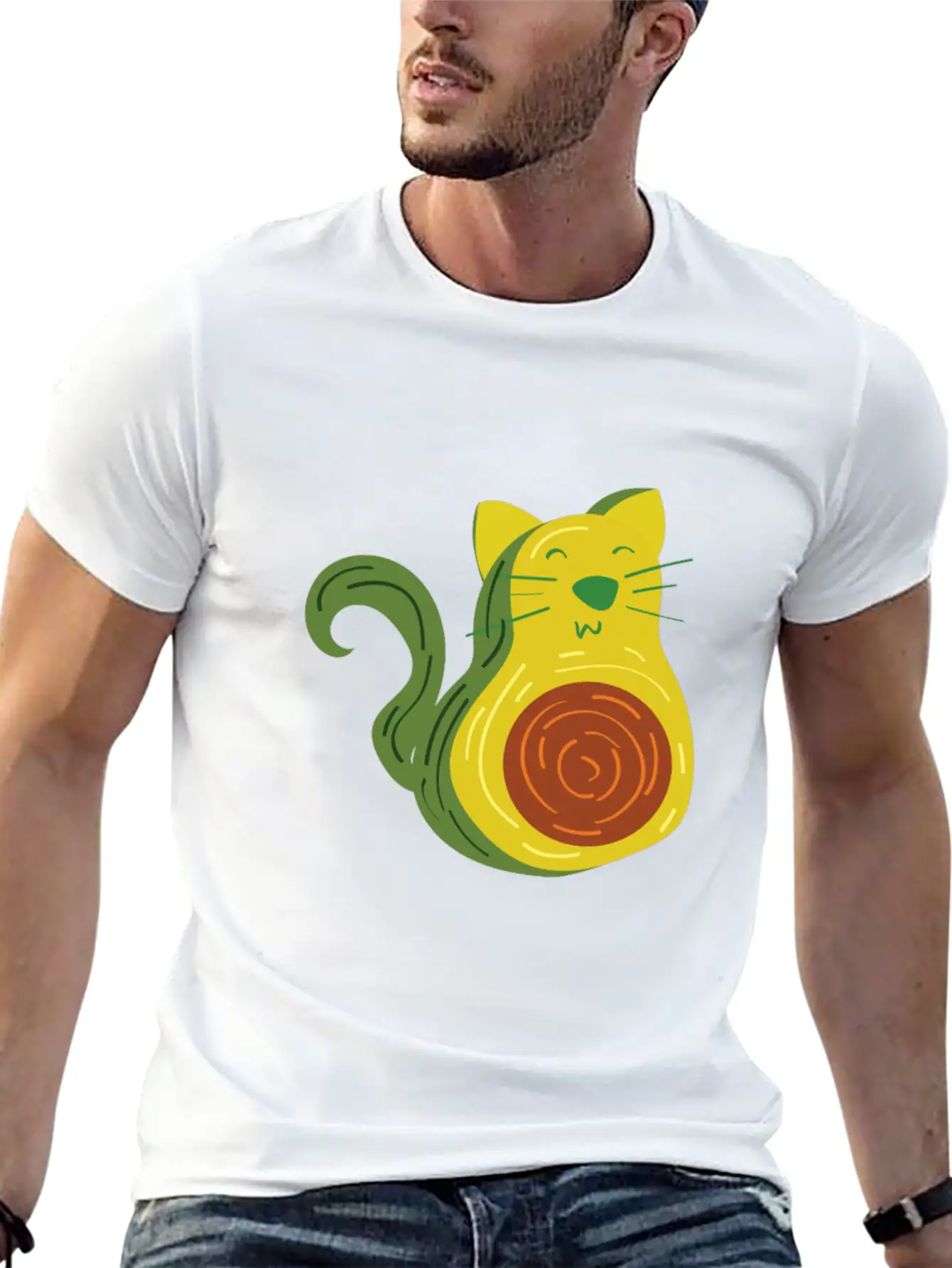 AvoCAT. A Gift Item For Cats & Avocado Lovers. Unisex Casual T-Shirt – Clean Design For Daily Comfort