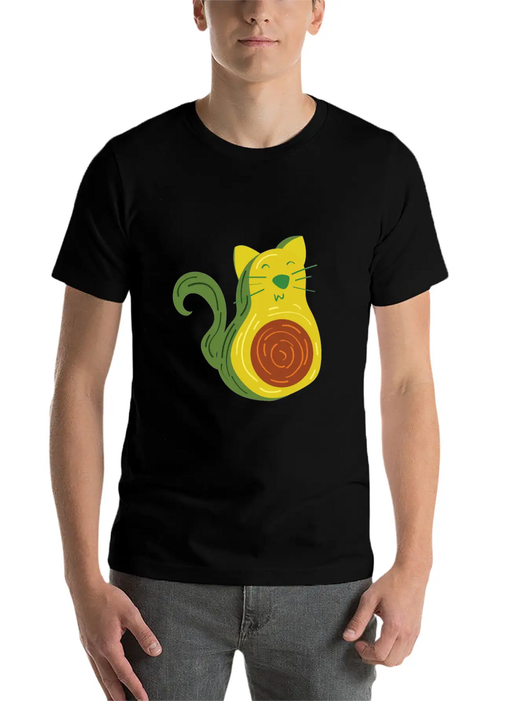 AvoCAT. A Gift Item For Cats & Avocado Lovers. Unisex Casual T-Shirt – Clean Design For Daily Comfort
