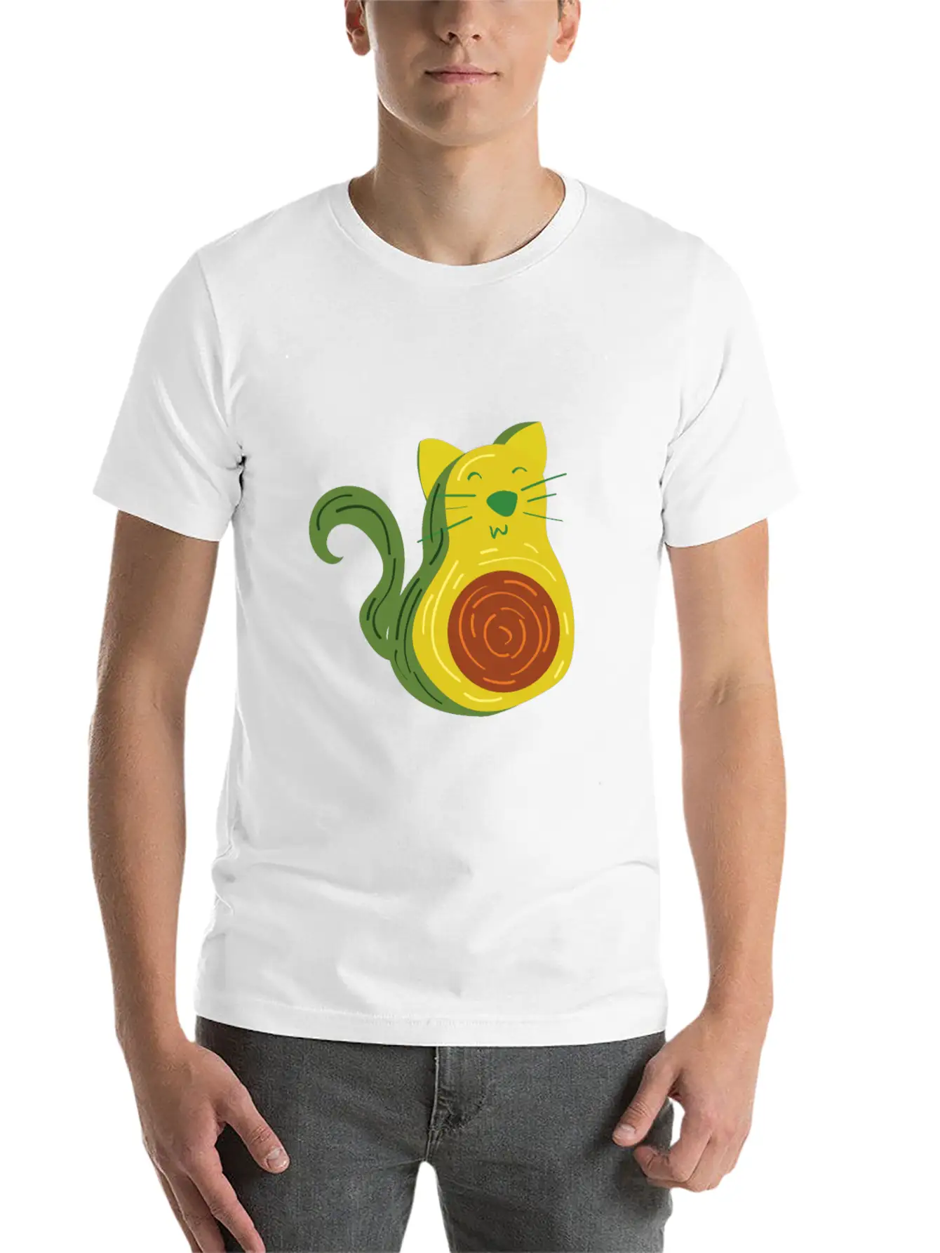 AvoCAT. A Gift Item For Cats & Avocado Lovers. Unisex Casual T-Shirt – Clean Design For Daily Comfort