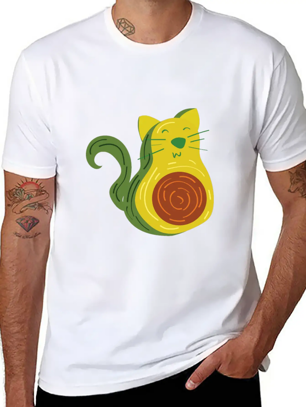 AvoCAT. A Gift Item For Cats & Avocado Lovers. Unisex Casual T-Shirt – Clean Design For Daily Comfort