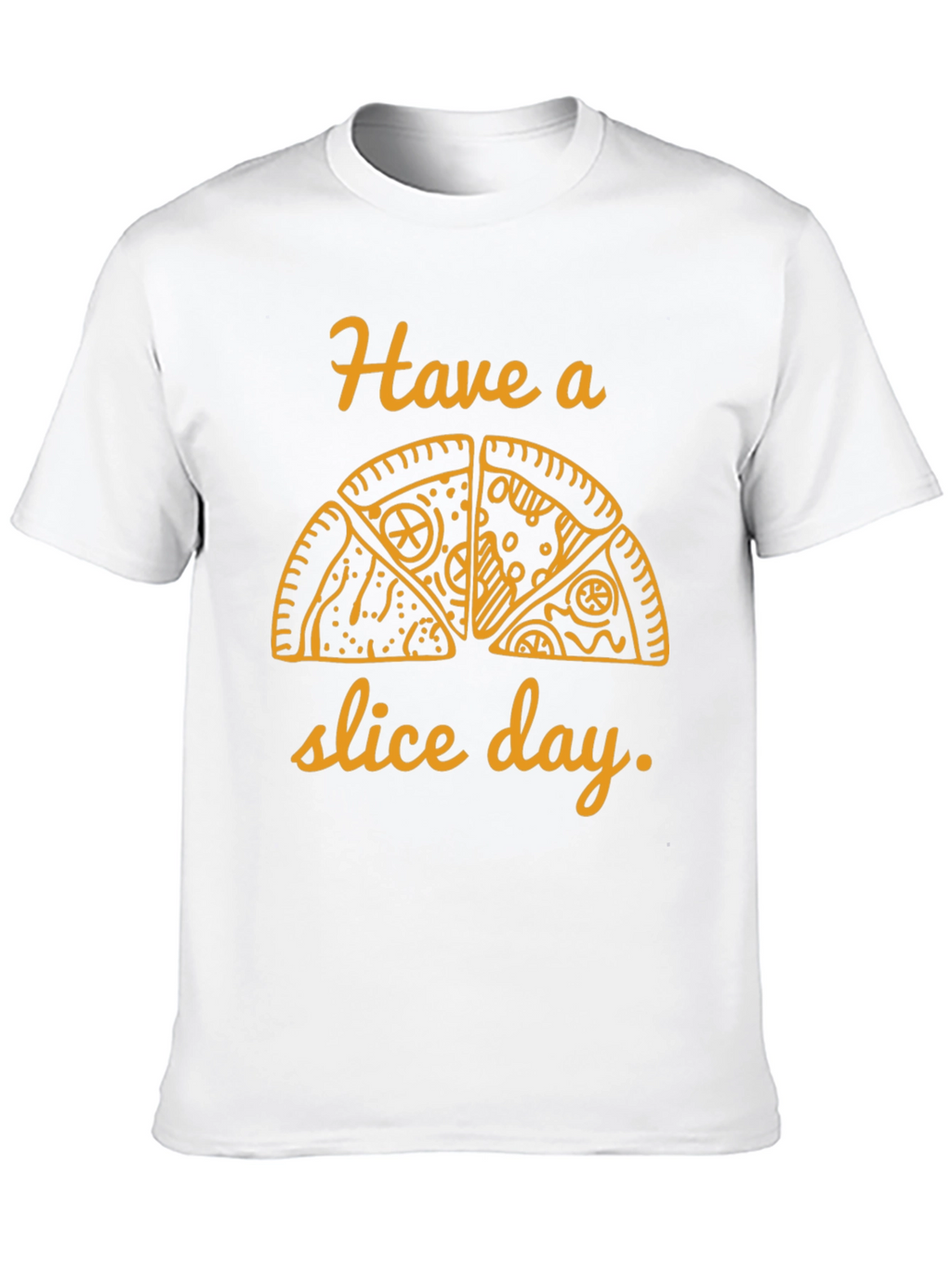 Pizza Slice Day Graphic Tee - Casual Black T-Shirt