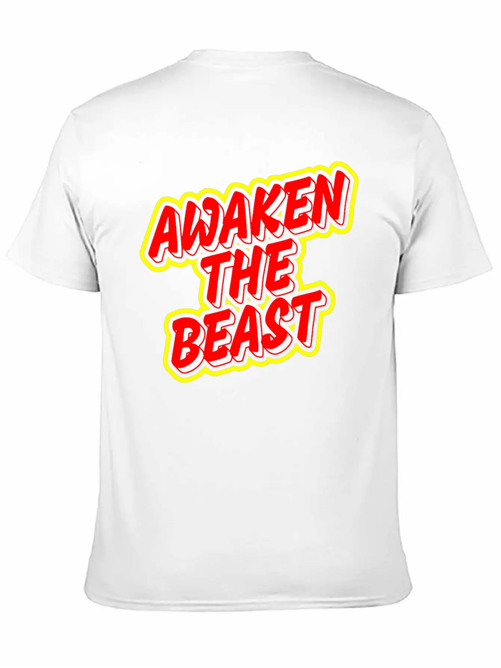 Awaken The Beast Typography Design Classic Fit Graphic Tee For Daily Comfort – Unisex Cotton Shirt