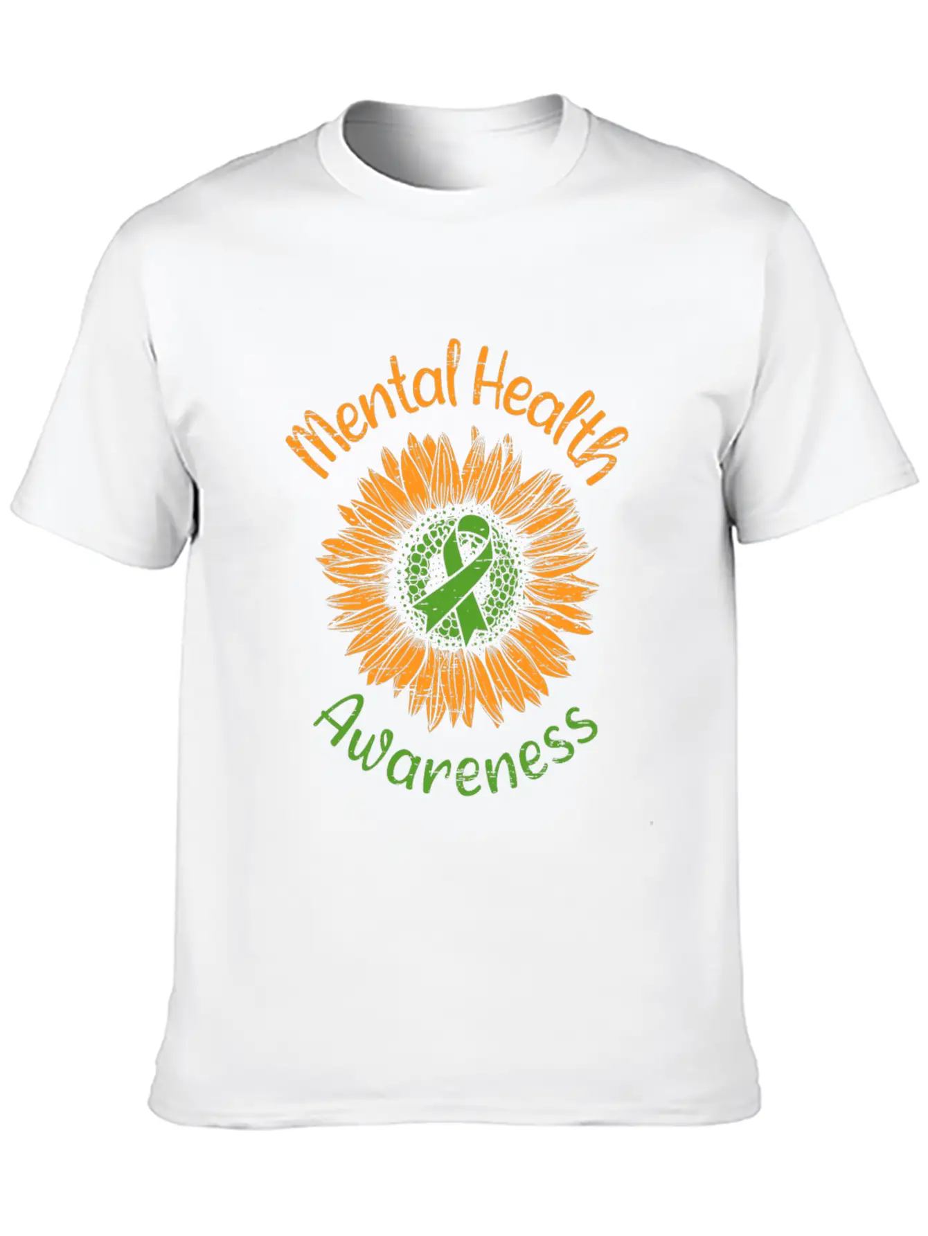 Awareness Sunflower Suicide Prevention Mental Breathable Soft Cotton T-Shirt – Timeless Casual Look