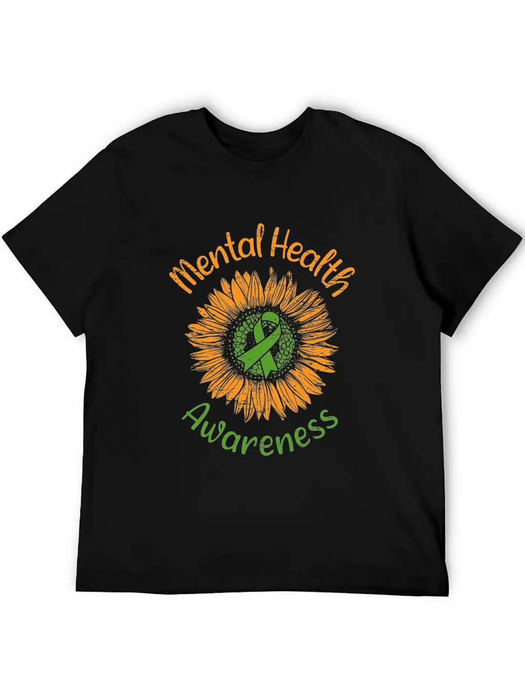 Awareness Sunflower Suicide Prevention Mental Breathable Soft Cotton T-Shirt – Timeless Casual Look