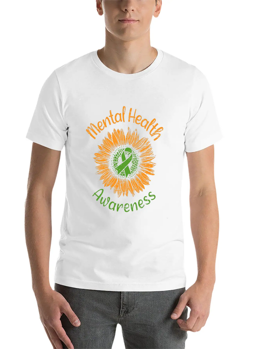 Awareness Sunflower Suicide Prevention Mental Breathable Soft Cotton T-Shirt – Timeless Casual Look