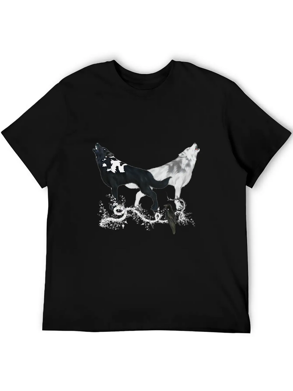 Awesome Black And White Wolf Stylish Everyday T-Shirt – Unisex Basic Cotton Tee