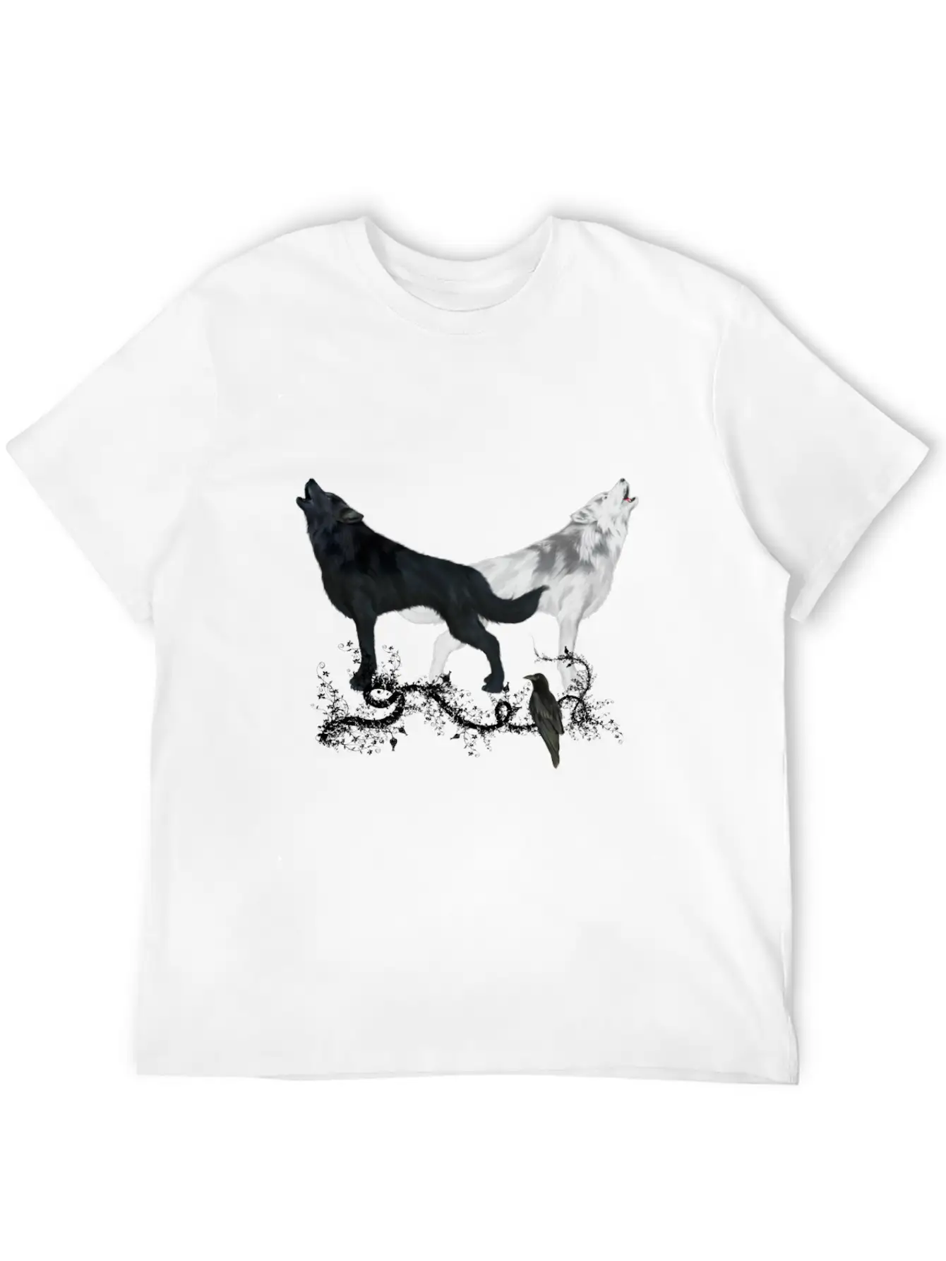 Awesome Black And White Wolf Stylish Everyday T-Shirt – Unisex Basic Cotton Tee