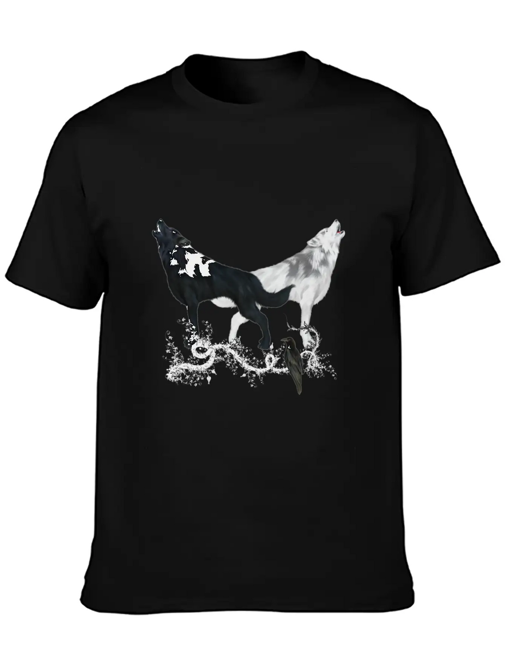 Awesome Black And White Wolf Stylish Everyday T-Shirt – Unisex Basic Cotton Tee