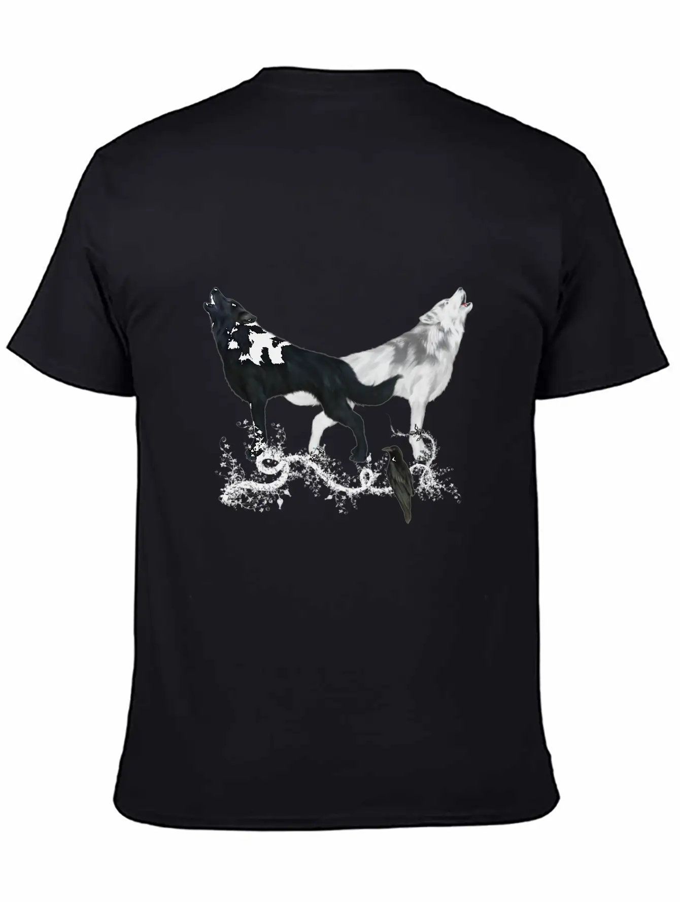 Awesome Black And White Wolf Stylish Everyday T-Shirt – Unisex Basic Cotton Tee