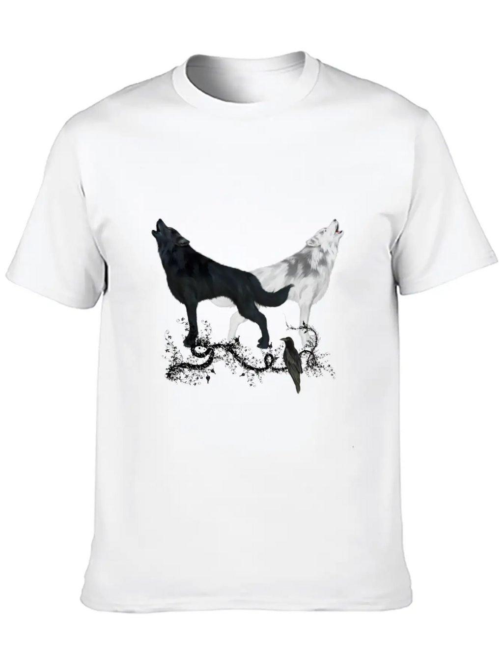 Awesome Black And White Wolf Stylish Everyday T-Shirt – Unisex Basic Cotton Tee
