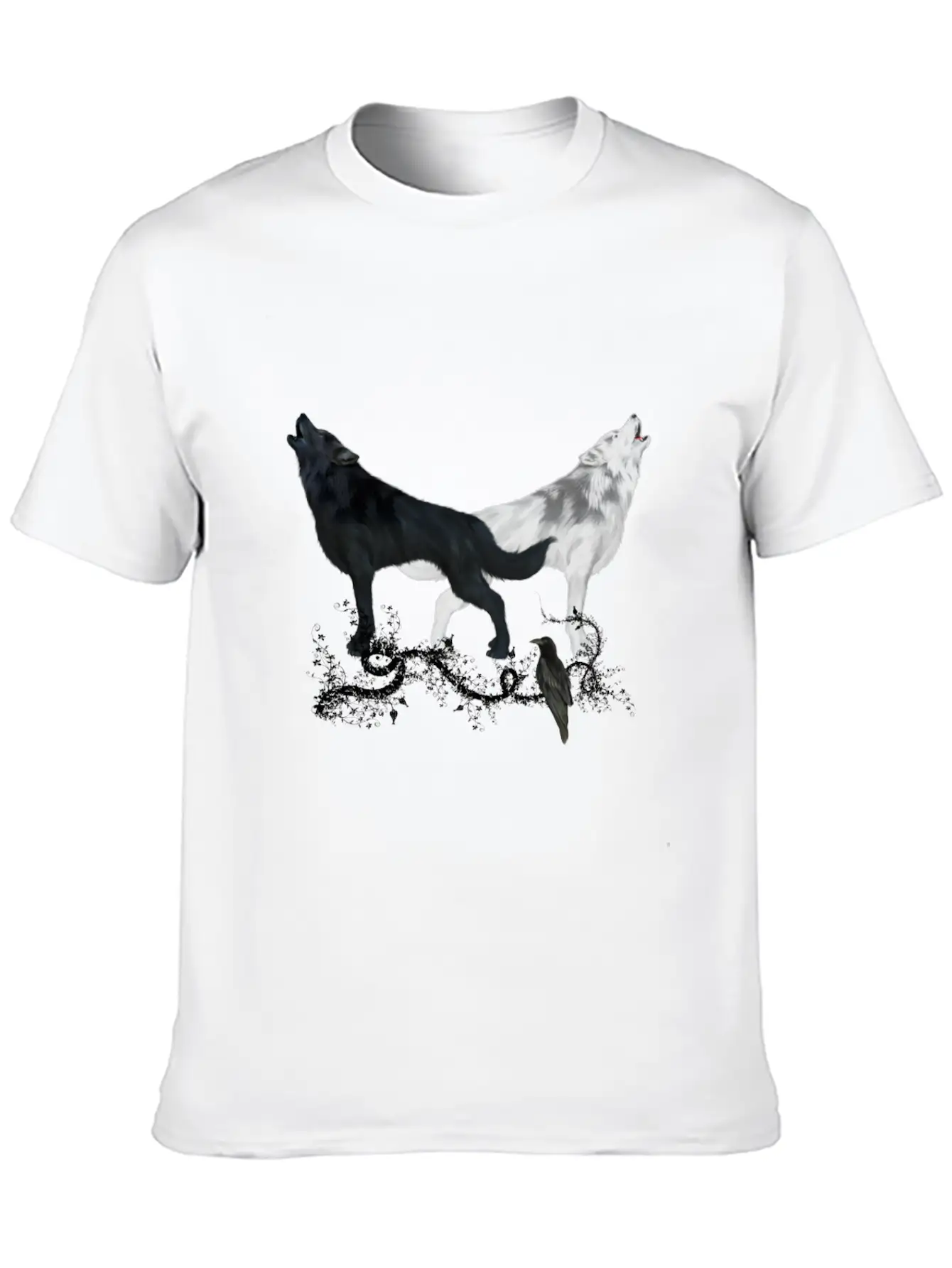 Awesome Black And White Wolf Stylish Everyday T-Shirt – Unisex Basic Cotton Tee