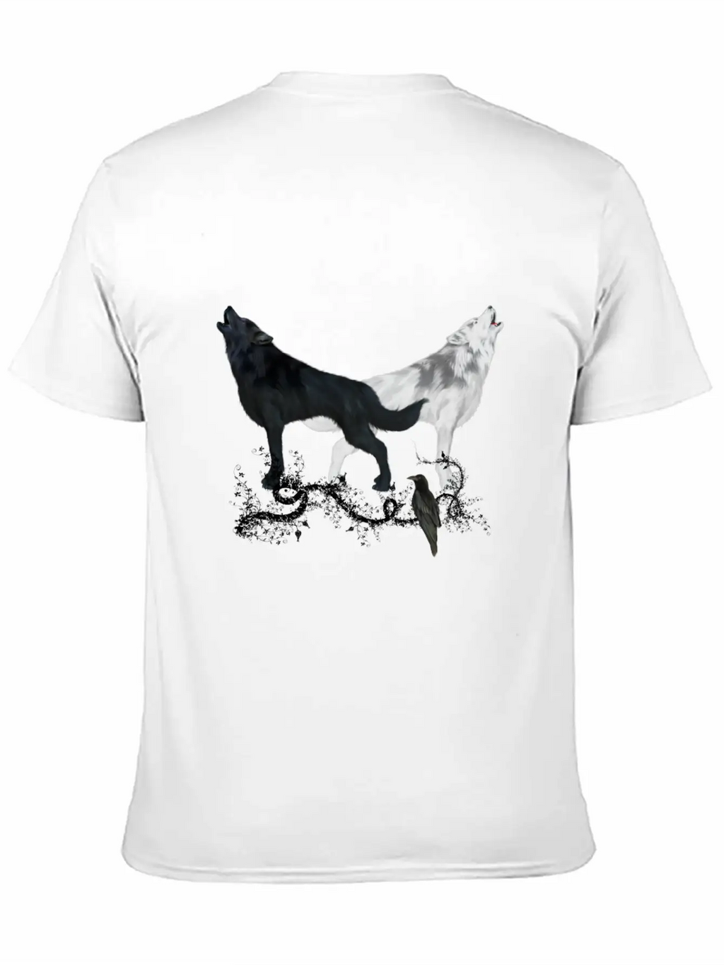 Awesome Black And White Wolf Stylish Everyday T-Shirt – Unisex Basic Cotton Tee