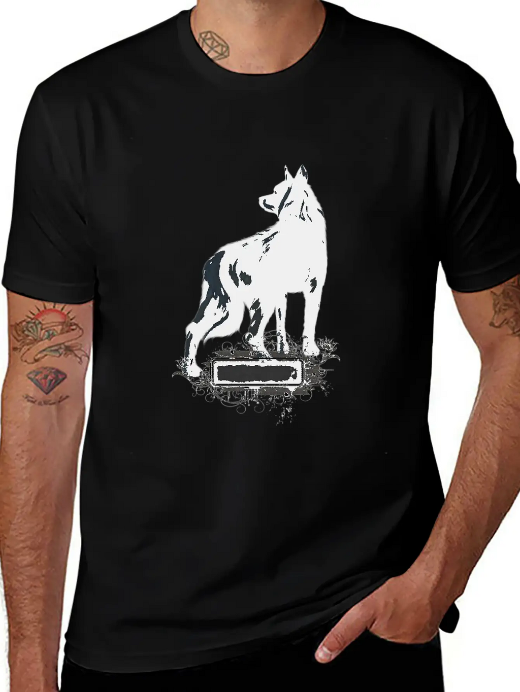 Awesome Black Wolf Unisex Casual T-Shirt – Clean Design For Daily Comfort