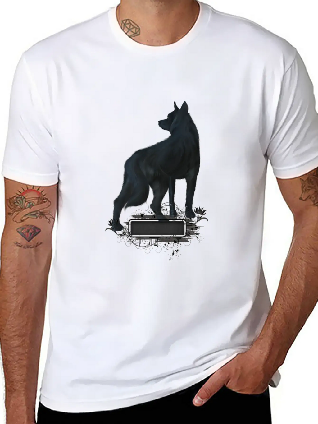 Awesome Black Wolf Unisex Casual T-Shirt – Clean Design For Daily Comfort