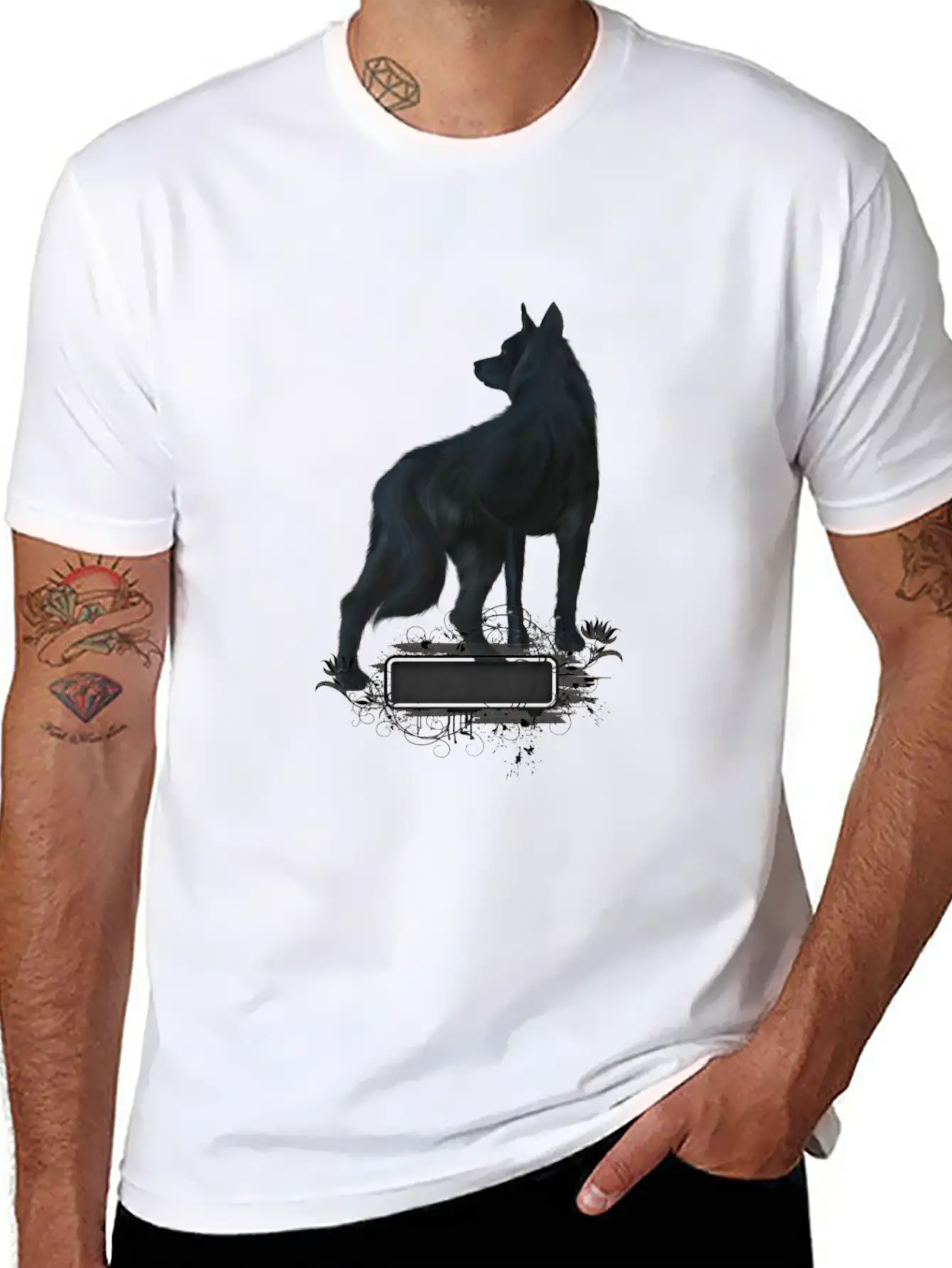 Awesome Black Wolf Unisex Casual T-Shirt – Clean Design For Daily Comfort