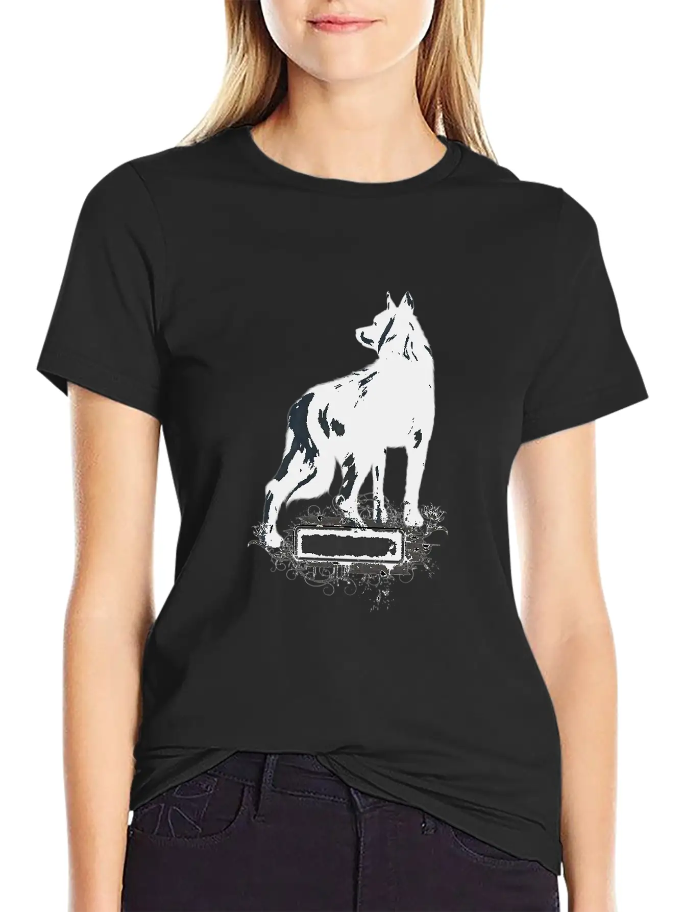 Awesome Black Wolf Unisex Casual T-Shirt – Clean Design For Daily Comfort