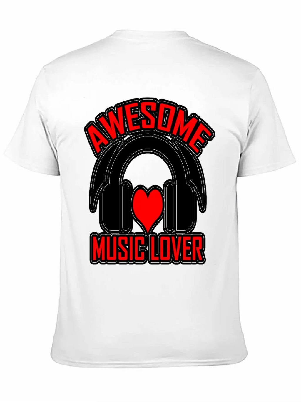 Awesome Music Lover 2 Unisex Short Sleeve Soft Cotton T-Shirt – Casual Everyday Wear