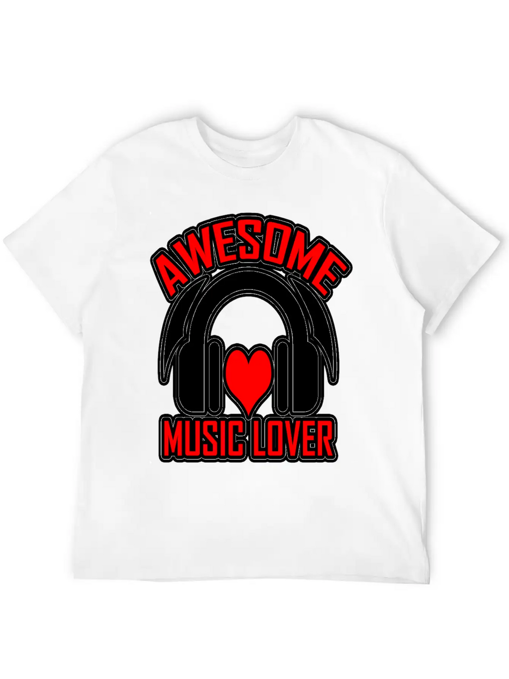 Awesome Music Lover 2 Unisex Short Sleeve Soft Cotton T-Shirt – Casual Everyday Wear
