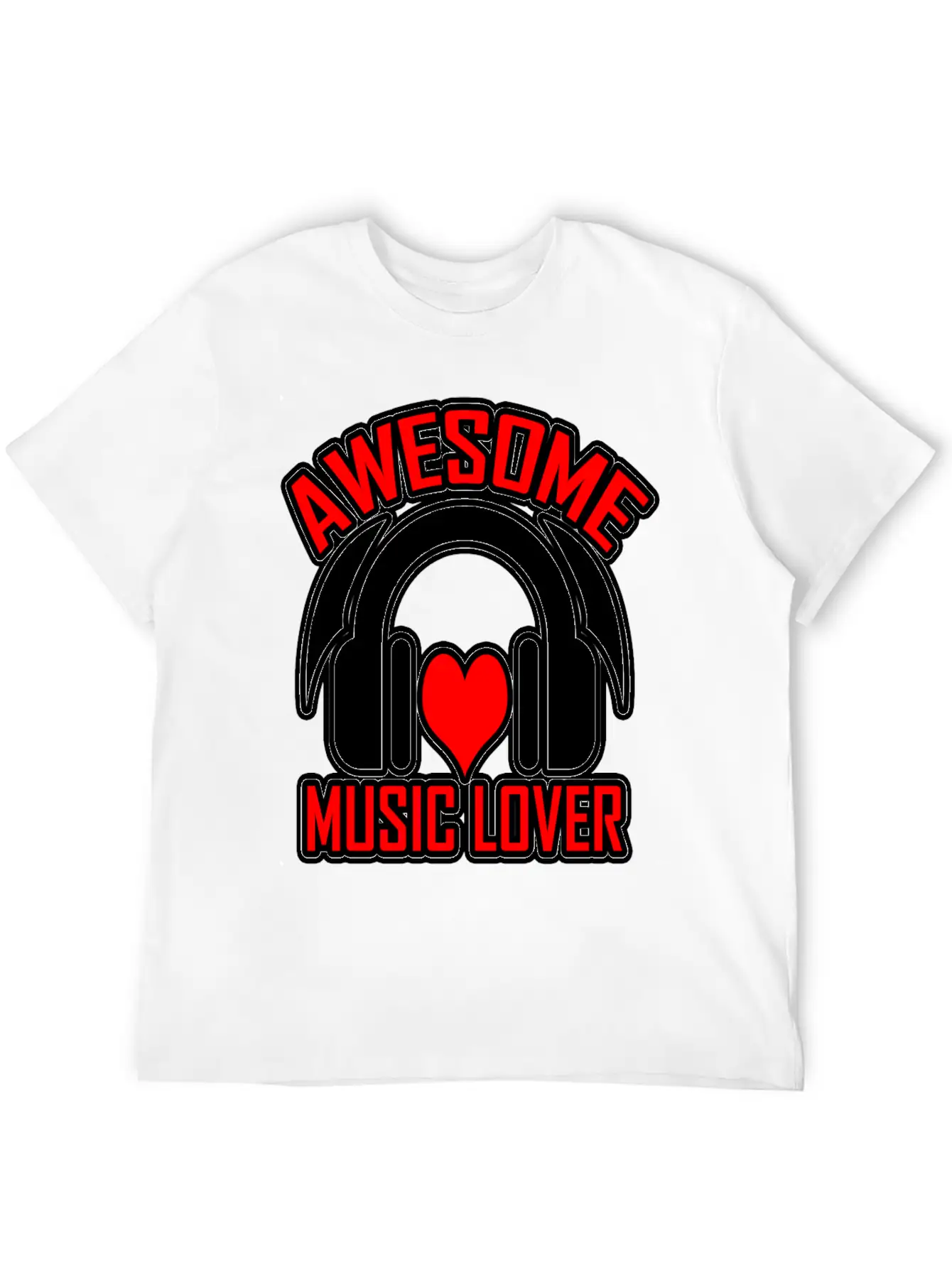 Awesome Music Lover 2 Unisex Short Sleeve Soft Cotton T-Shirt – Casual Everyday Wear