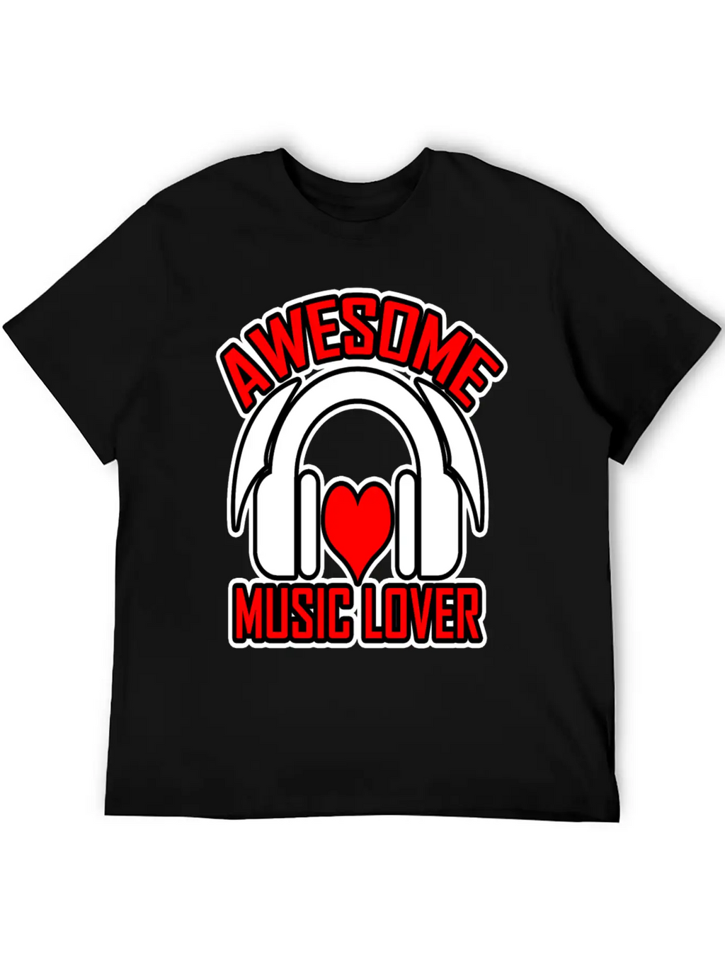 Awesome Music Lover 2 Unisex Short Sleeve Soft Cotton T-Shirt – Casual Everyday Wear