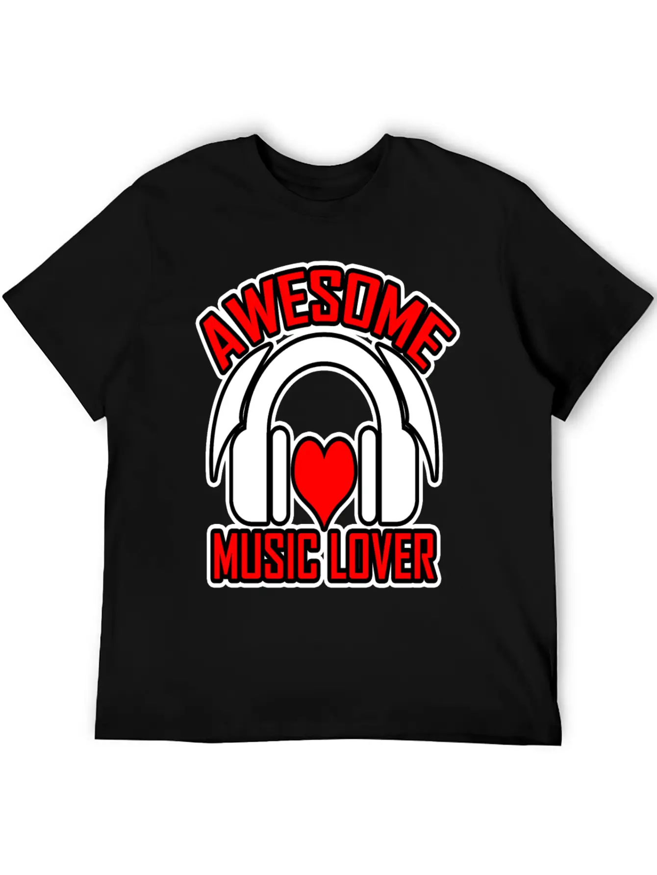 Awesome Music Lover 2 Unisex Short Sleeve Soft Cotton T-Shirt – Casual Everyday Wear