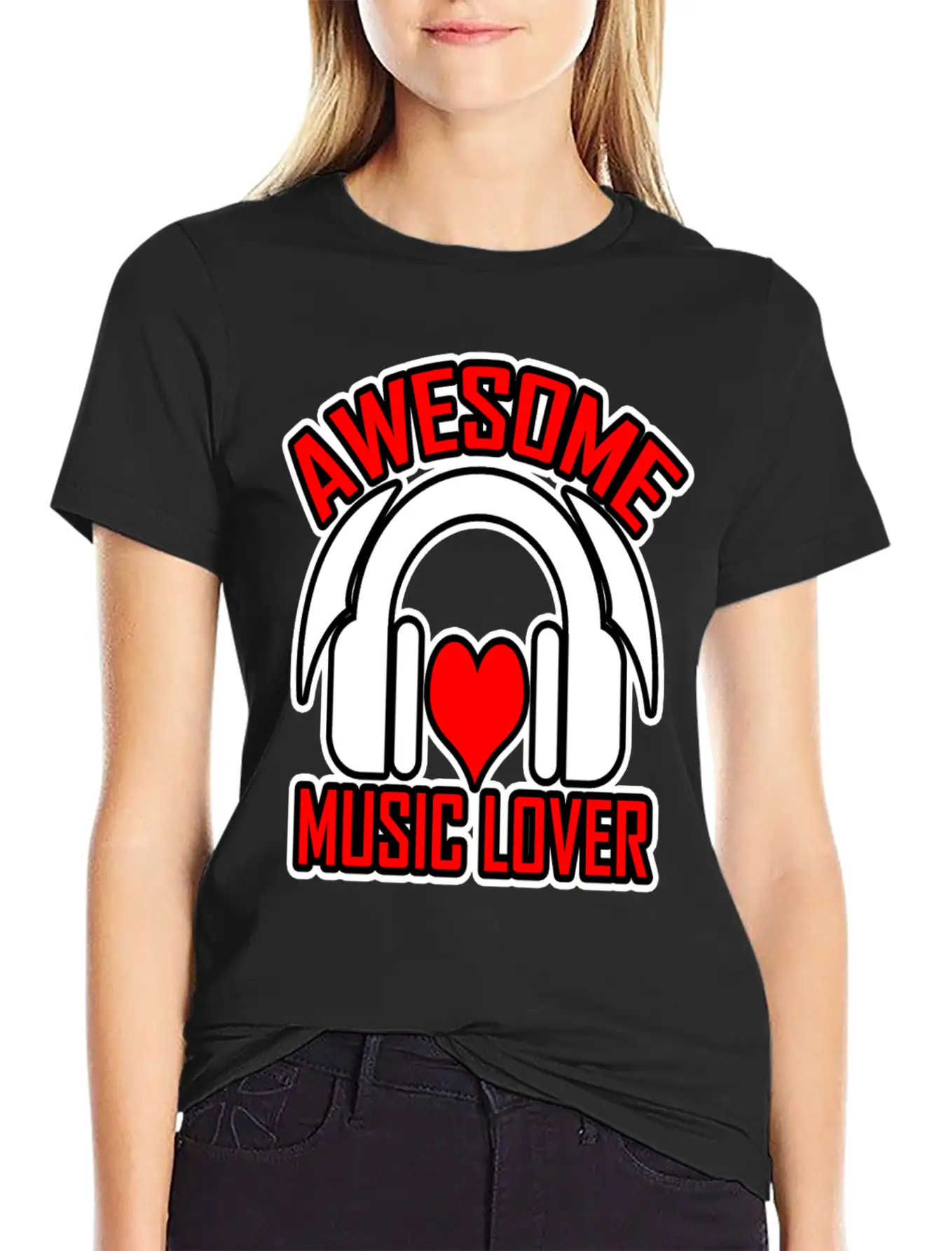 Awesome Music Lover 2 Unisex Short Sleeve Soft Cotton T-Shirt – Casual Everyday Wear