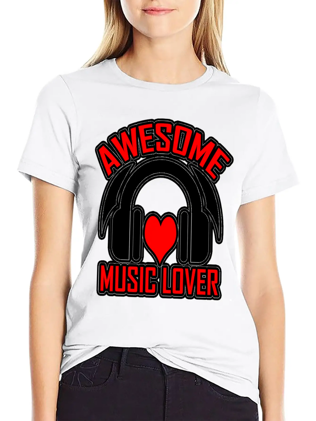 Awesome Music Lover 2 Unisex Short Sleeve Soft Cotton T-Shirt – Casual Everyday Wear