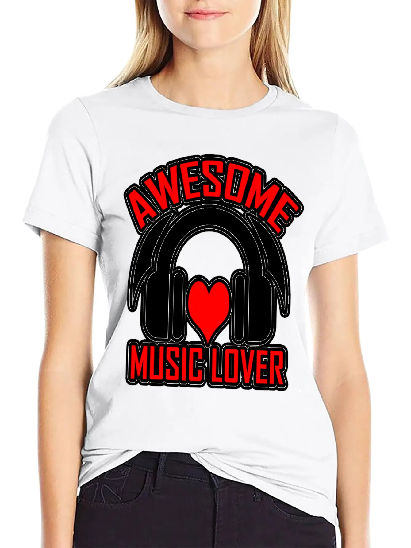 Awesome Music Lover 2 Unisex Short Sleeve Soft Cotton T-Shirt – Casual Everyday Wear