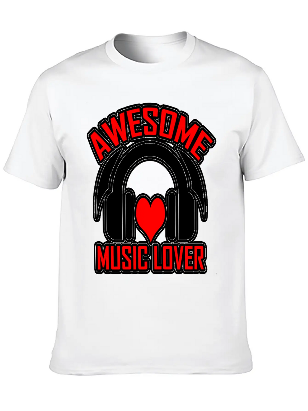 Awesome Music Lover 2 Unisex Short Sleeve Soft Cotton T-Shirt – Casual Everyday Wear