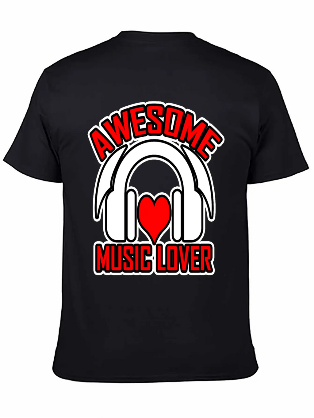 Awesome Music Lover 2 Unisex Short Sleeve Soft Cotton T-Shirt – Casual Everyday Wear