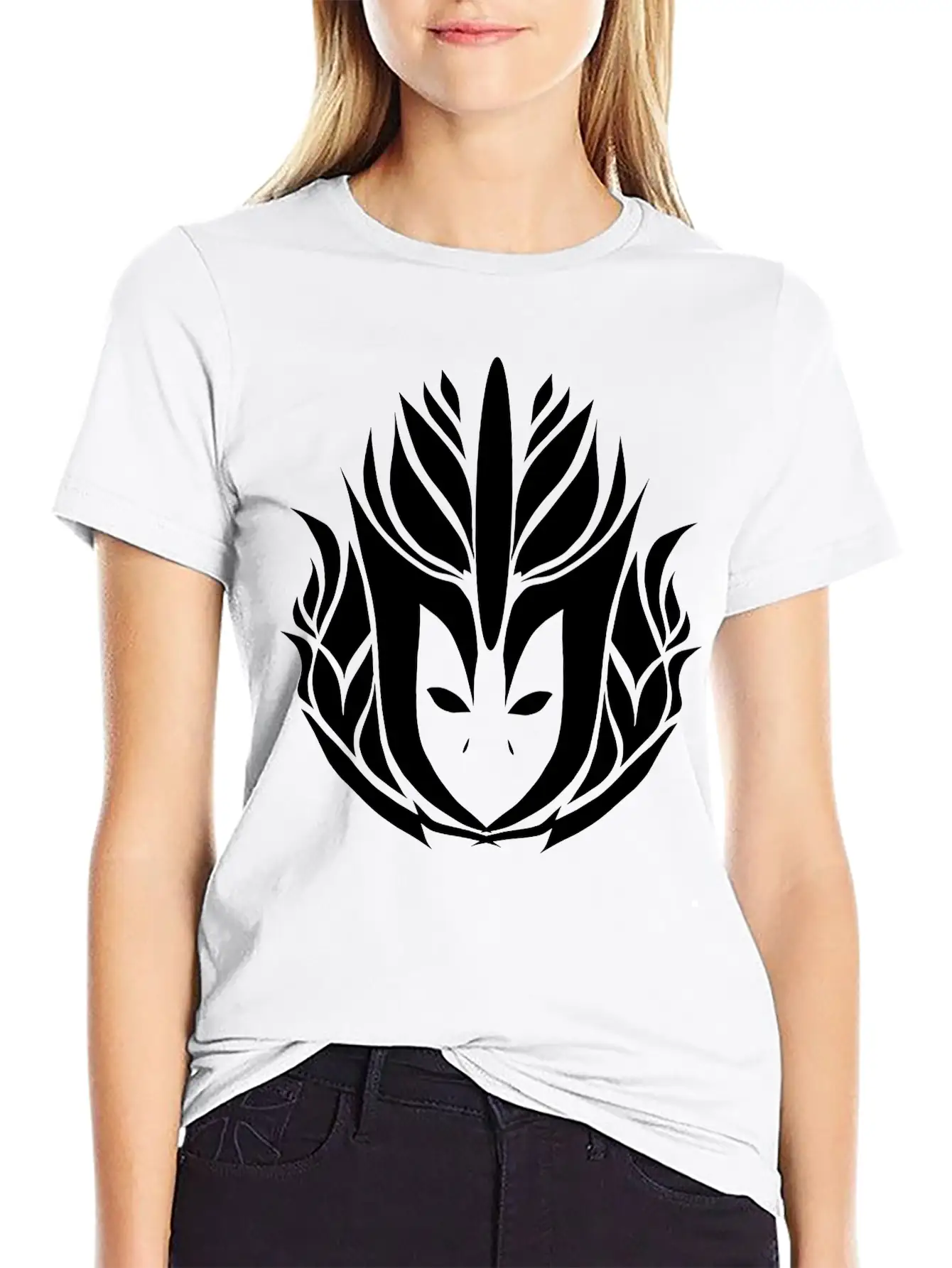 Awesome Tribal Tattoo Design Flower Head Unisex Casual T-Shirt – Clean Design For Daily Comfort