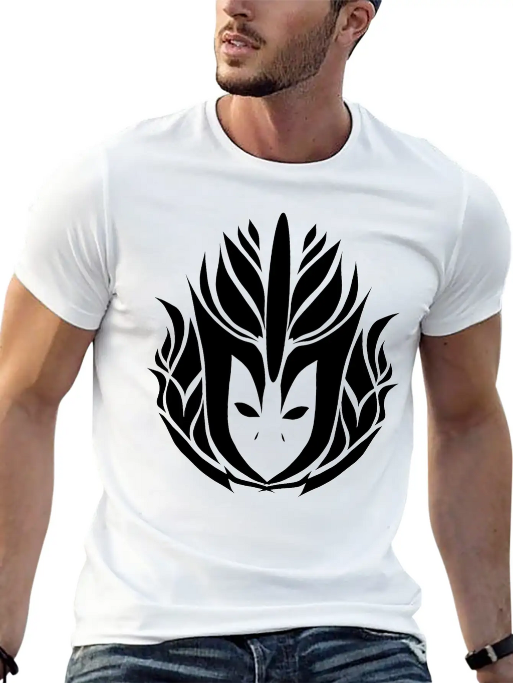 Awesome Tribal Tattoo Design Flower Head Unisex Casual T-Shirt – Clean Design For Daily Comfort